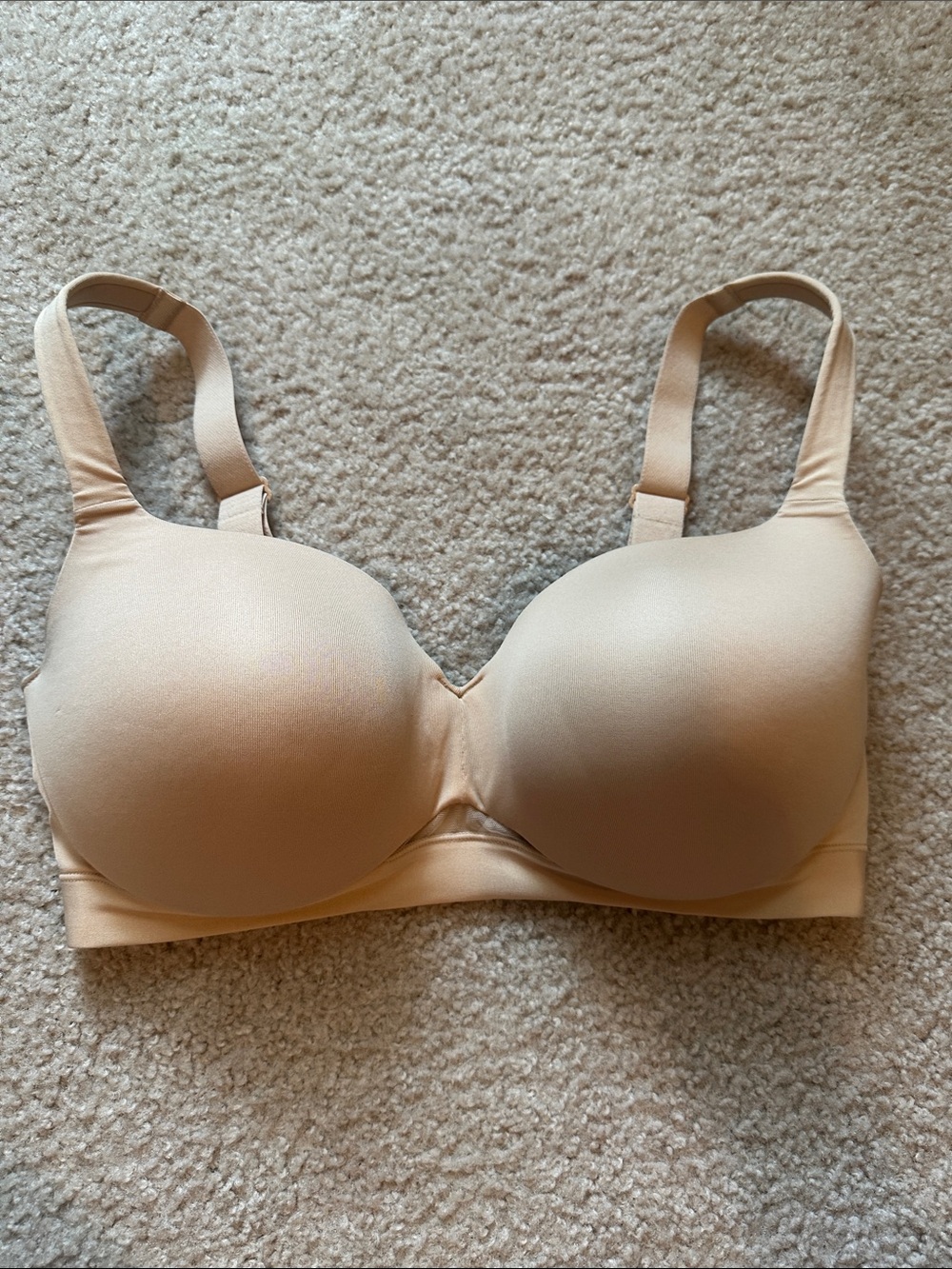Cacique Beige Mesh Panel Bra